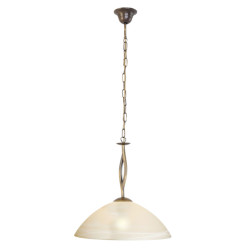 Steinhauer Klassieke hanglamp met glazen kap capri brons