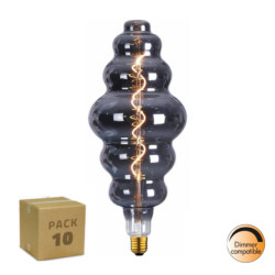 Highlight 10 pack kristalglas filament lamp smoke dimbaar