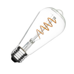 De Lampenbaas E27 4w citroen spiraal gloeidraad led lamp (dimbaar) warm 2000k-2500k