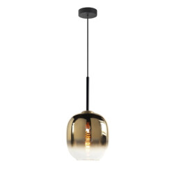 Bright Home Highlight glazen bellini industriële hanglamp smokeyglas goud