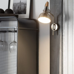 Bussandri Exclusive wandlamp metaal - e14 l:27cm voor binnen woonkamer eetkamer slaapkamer wandlampen zilver