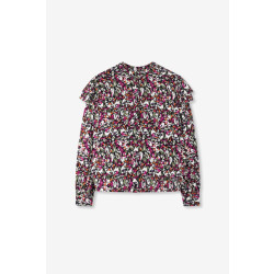 Alix The Label Ladies woven blurry flower blouse color