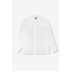 Alix The Label Ladies woven bunn out blouse off-white