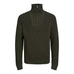 Jack & Jones Jprblacharlie knit half zip donker