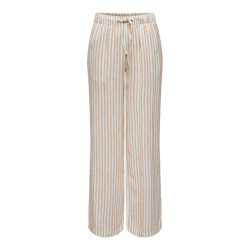 Only Onlcaro mw linen bl pull-up pant pn