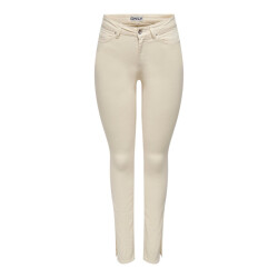 Only Onlblush mid slim long slit pant pn ecru