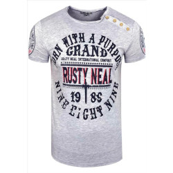 Rusty Neal heren t-shirt grijs 15216