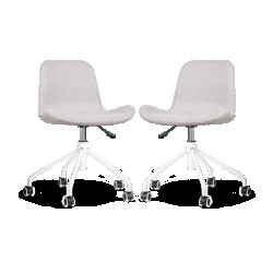 Nolon Nout-fé bureaustoel wit onderstel set van 2