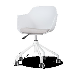 Nolon Nout-liz bureaustoel met beige zitkussen onderstel