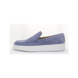 Giorgio 13781 lichtblauw suede loafer met witte zool