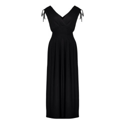 Geisha 47417-60 999 dress solid long with smock black