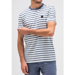 Butcher of Blue Classic stripe tee china grey 950 t-shirt 