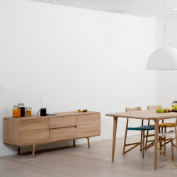 Gazzda Fawn table houten eettafel naturel 180 x 90 cm