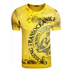 Rusty Neal heren t-shirt geel 15045