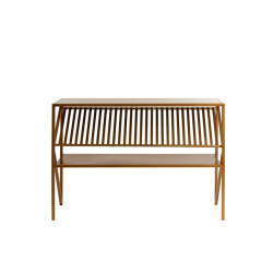 Light & Living side table 120x40x80 cm ezra glas smoke+antiek