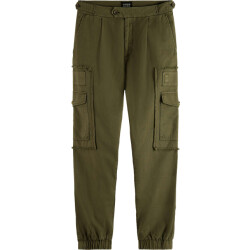 Scotch & Soda Seasonal garment-dyed cargo pants army