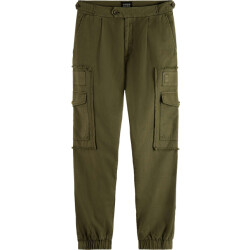 Scotch & Soda Seasonal garment-dyed cargo pants army