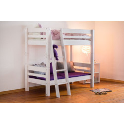 Mojo Stapelbed schuine ladder white 70 x 160 cm exclusief montage