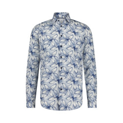 Blue Industry Print overhemd bloem