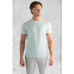 Koll3kt Riccione linnen knitted pocket t-shirt -