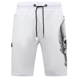 Enos Skull rhinestone korte broek