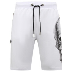 Enos Skull rhinestone korte broek