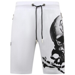 Enos Skull rhinestone korte broek