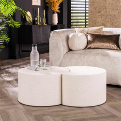 Hoyz salontafel stone moonset marmer composiet set van 2