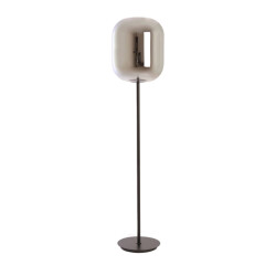 Light & Living vloerlamp Ø35x160 cm julia glas smoke+zwart