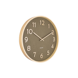 Karlsson wandklok pure wood grain mos- Ø40cm