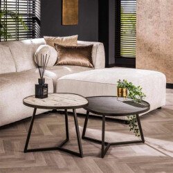 Hoyz salontafel slate driehoek leisteen set van 2