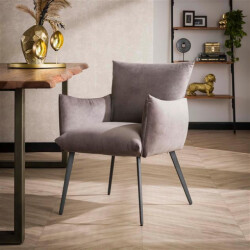 Hoyz eetkamerfauteuil lobby antraciet velours
