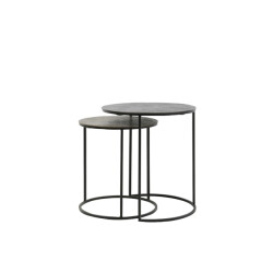 Light & Living bijzettafel rengo Ø49x52cm - set van 2