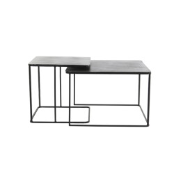 Light & Living bijzettafel lebu Ø62x41cm - set van 2