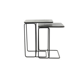 Light & Living bijzettafel laja 46x31x57cm - set van 2