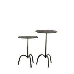 Light & Living bijzettafel samoa Ø38x60cm - set van 2