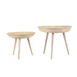 Light & Living bijzettafel colon Ø56x48cm - set van 2