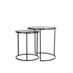 Light & Living bijzettafel talca Ø50x52cm - set van 2