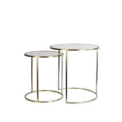 Light & Living bijzettafel duarte Ø50x52cm - set van 2