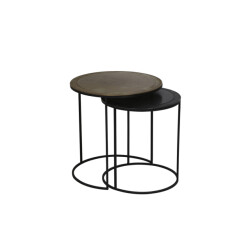 Light & Living bijzettafel talca Ø49x52cm - set van 2