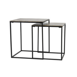 Light & Living bijzettafel banos Ø44.5x50.5cm - set van 2