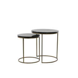 Light & Living bijzettafel sobrina Ø50x52cm - set van 2