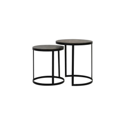 Light & Living bijzettafel trelo Ø49x52cm - set van 2