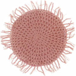 Unique Living kussen tufo 45cm Ø old pink