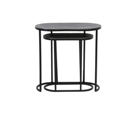 Light & Living bijzettafel bocov 53x26x53cm - set van 2