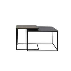 Light & Living bijzettafel lebu Ø62x41cm - set van 2