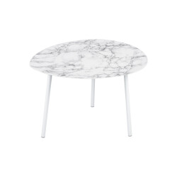 Leitmotiv bijzettafel ovoid marble look large -