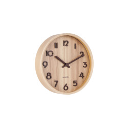 Karlsson wandklok pure small walnoot- Ø22cm