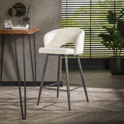 Hoyz barstoel boucle salon 2 stuks boucle
