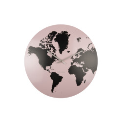 Karlsson wandklok world map licht- Ø39cm